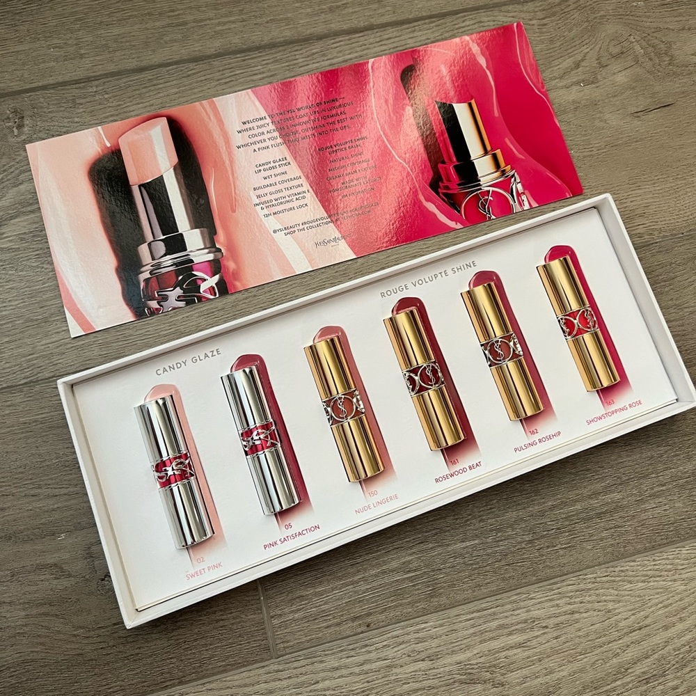 YSL Lip Balm Set  - Rouge Volupte Shine and Candy Glaze